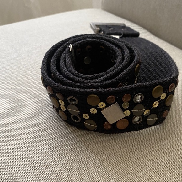 Other - Black Vintage Canvas Belt